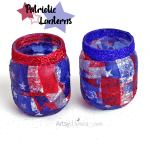 Patriotic Lantern Craft Using Tissue Paper