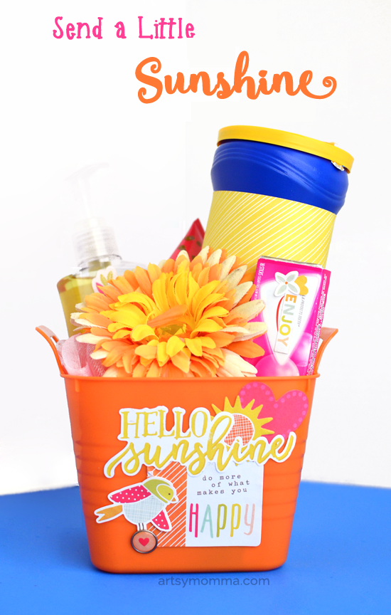 Sunshine-in-a-Bucket to cheer up a friend or give as a housewarming gift.