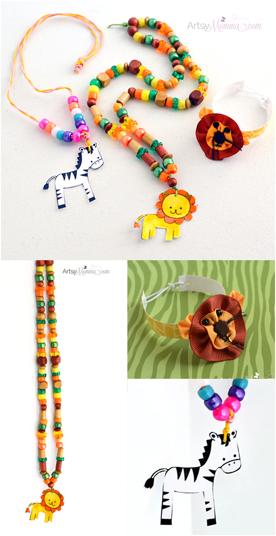 Stamped Jewelry Craft Tutorial - Kids Jungle Theme