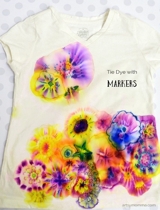 Tie Dye with Markers DIY T-shirt Craft for Kids