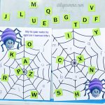 Spider Web Letter Matching with Tile Magnets