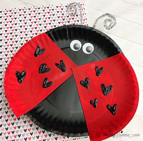 Lovable Paper Plate Ladybug Craft for Valentine's Day