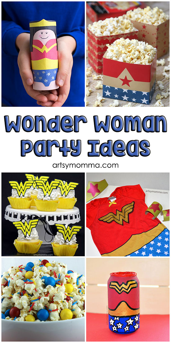 Here is a list of creative and fun ideas for throwing a Wonder Woman party! There are food, cake, craft, activity and decoration ideas.