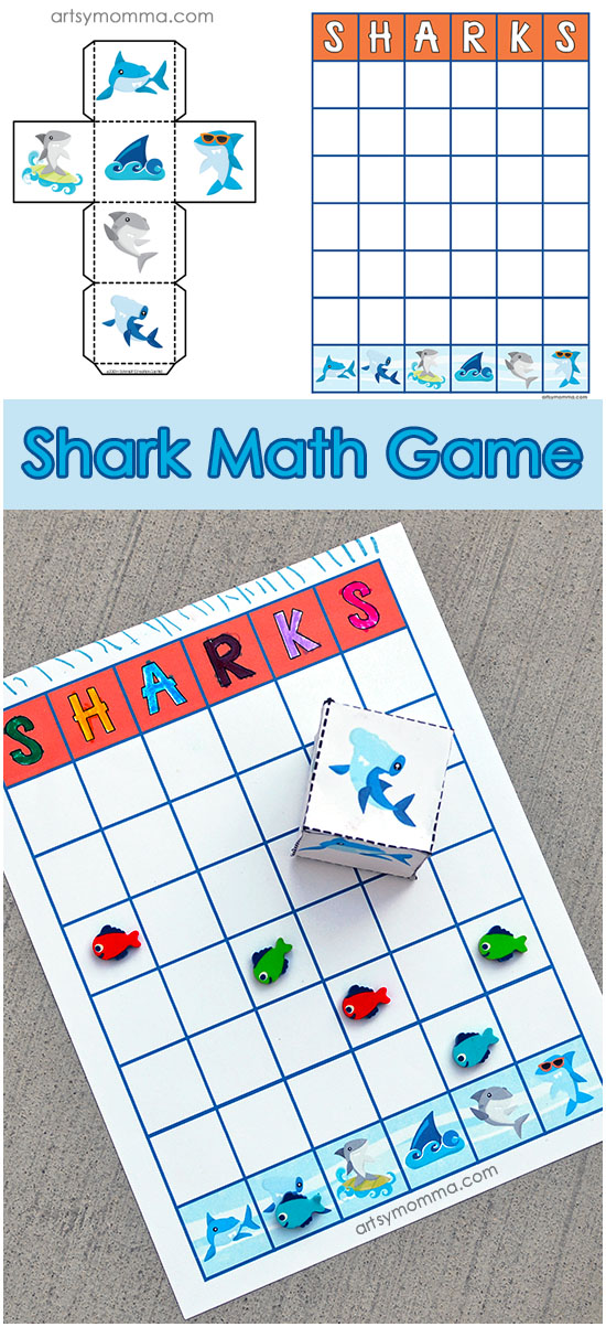 Make math fun with this Free Printable Shark Graphing Activity! Includes shark dice and a corresponding graph.