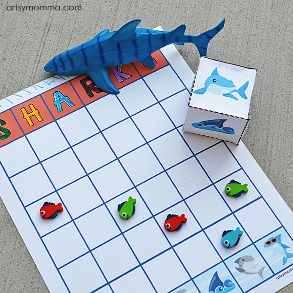 Printable Shark Graphing Activity – includes shark dice!