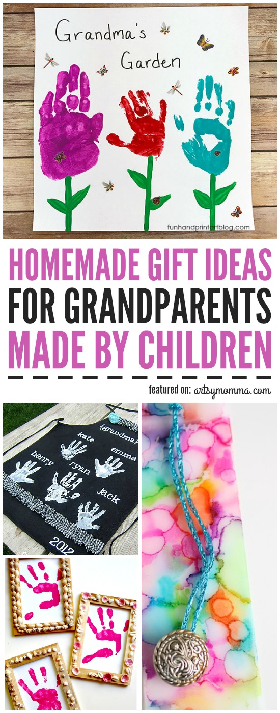 It is just so much fun to go out of our way to make them feel special and to give them some homemade gifts for Grandparents made by children! Isn't that cool? Here is a great list of ideas!