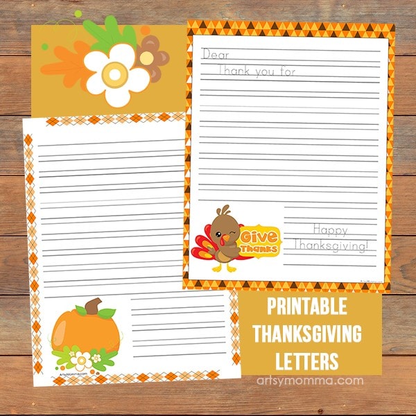 Printable Thanksgiving Gratitude Letters - Encourage Kids to Be Thankful