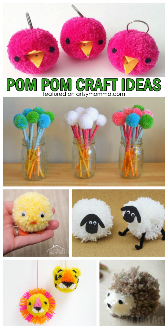 Cute Things Made From DIY Poms Poms for Kids