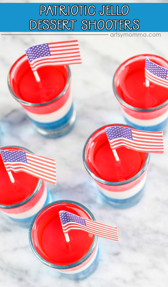 Patriotic Jello Dessert Shooters