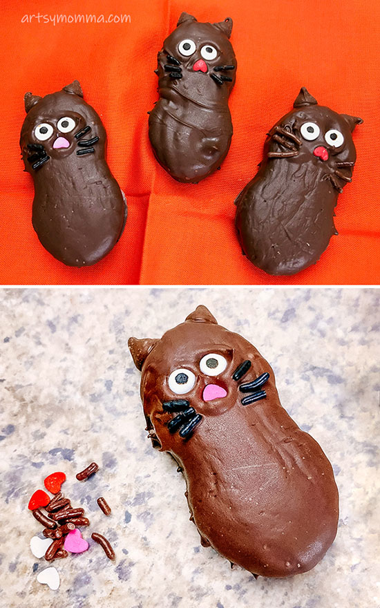 Easy Halloween Cookies For Kids - Black Cats 