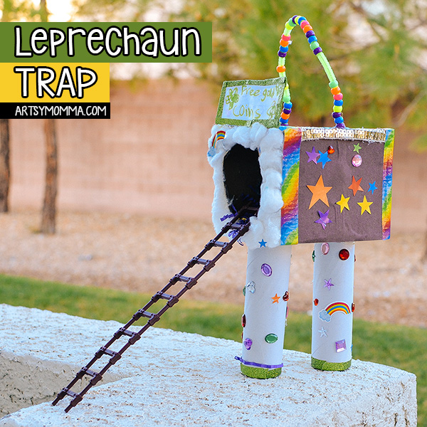 Recycled Cardboard Leprechaun Trap Craft for 1st Grade