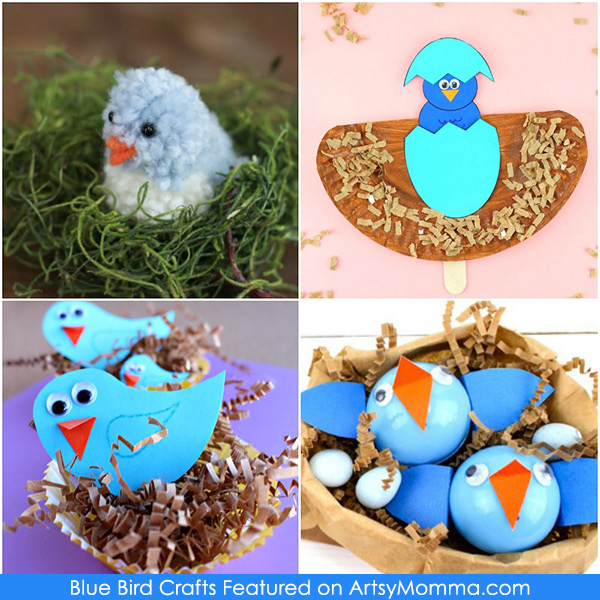 4 Blue Bird Crafts for Kids