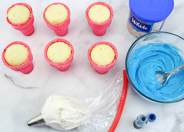 Cupcakes Baked in Ice Cream Cones