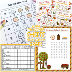 Printable Autumn Worksheets for 1st and 2nd Graders