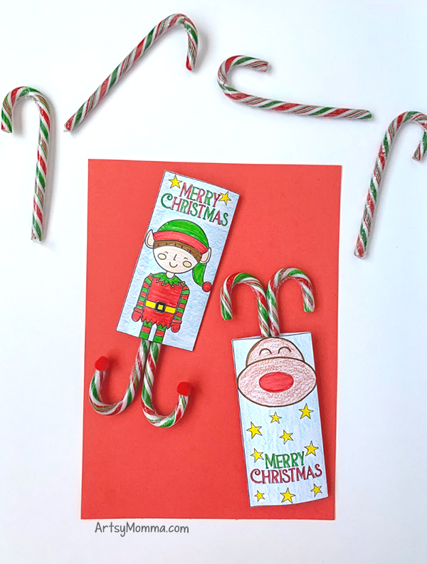 Printable Candy Cane Holders