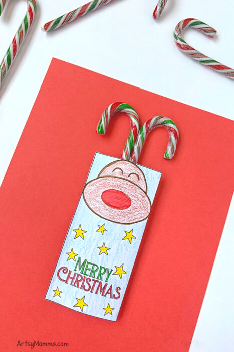 Fun Candy Cane Party Favor Gifts to Print and Color - Artsy Momma