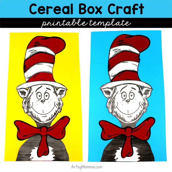 Printable Cat in the Hat Cereal Box Craft